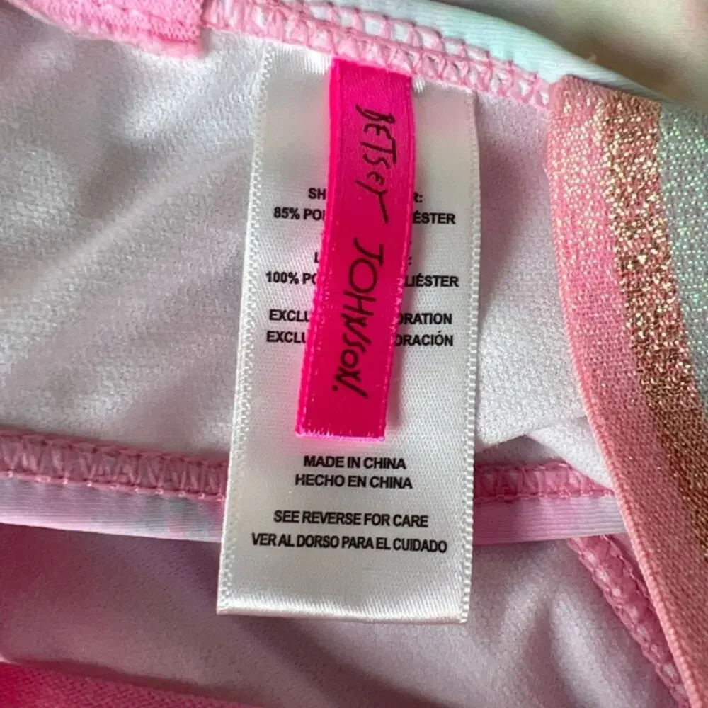 Betsy Johnson Small Swimsuit Top Baby Heart